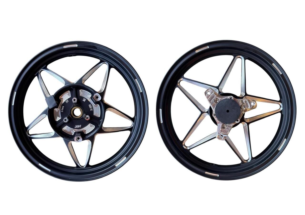 YAMAHA NMAX 125-155 CNC MODİFİYE JANT SİYAH TAKIM 2.5*3.0*13 İNC 2025-2026
