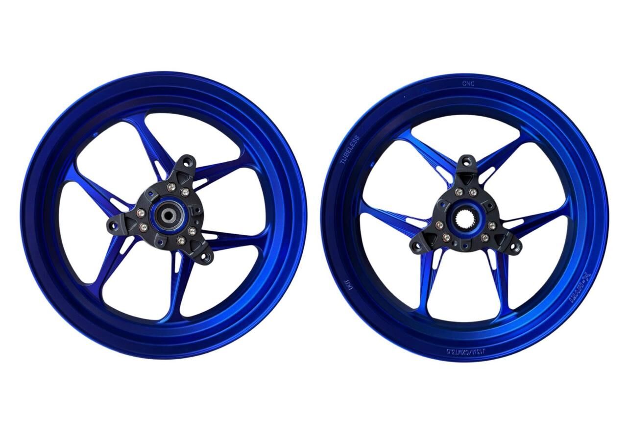 YAMAHA NMAX 125-155 CNC MODİFİYE JANT PHATOM MAVİ TAKIM 2021-2026