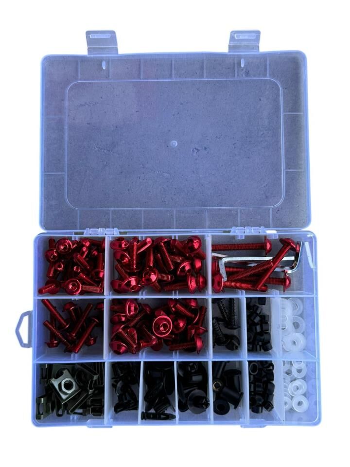 RENKLİ GRENAJ VİDA CİVATA SET KIRMIZI