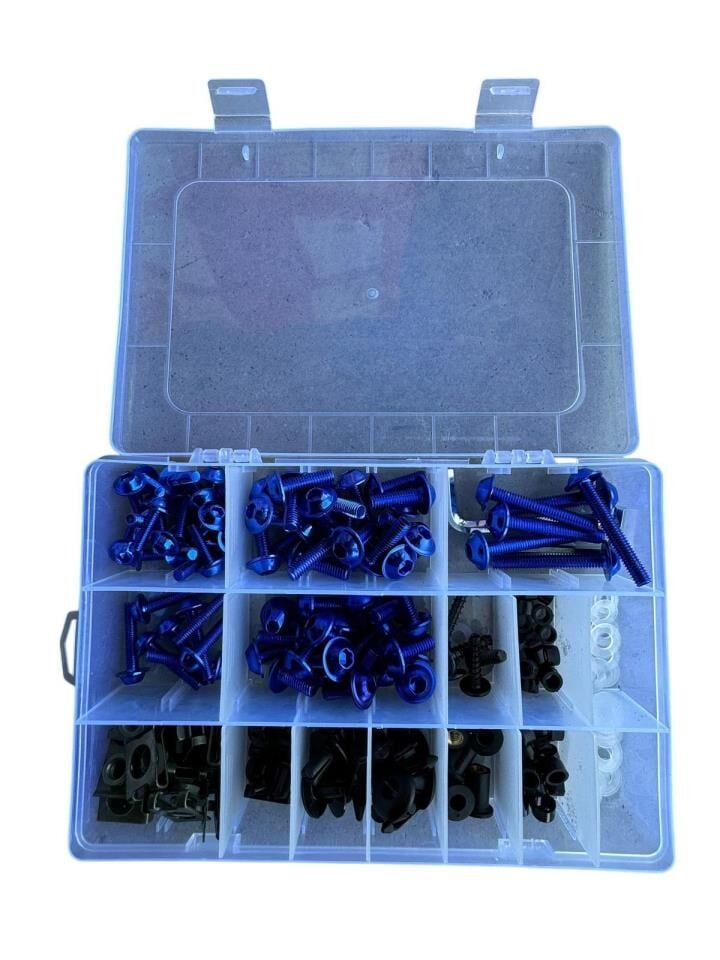 RENKLİ GRENAJ VİDA CİVATA SET MAVİ