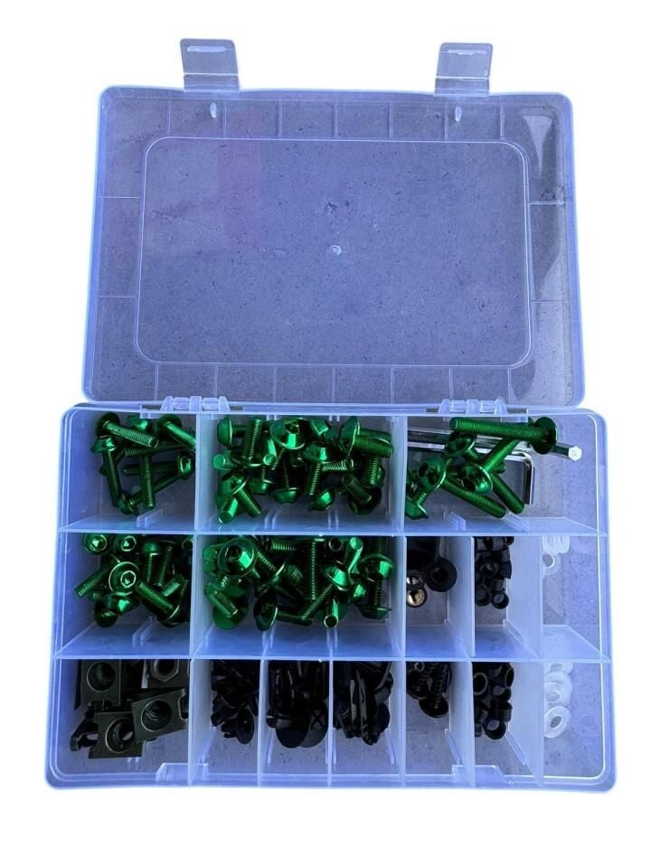 RENKLİ GRENAJ VİDA CİVATA SET YEŞİL