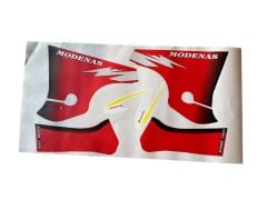 MODENAS KRİSS 2 DİZLİK STİCKER SETİ KIRMIZI 006